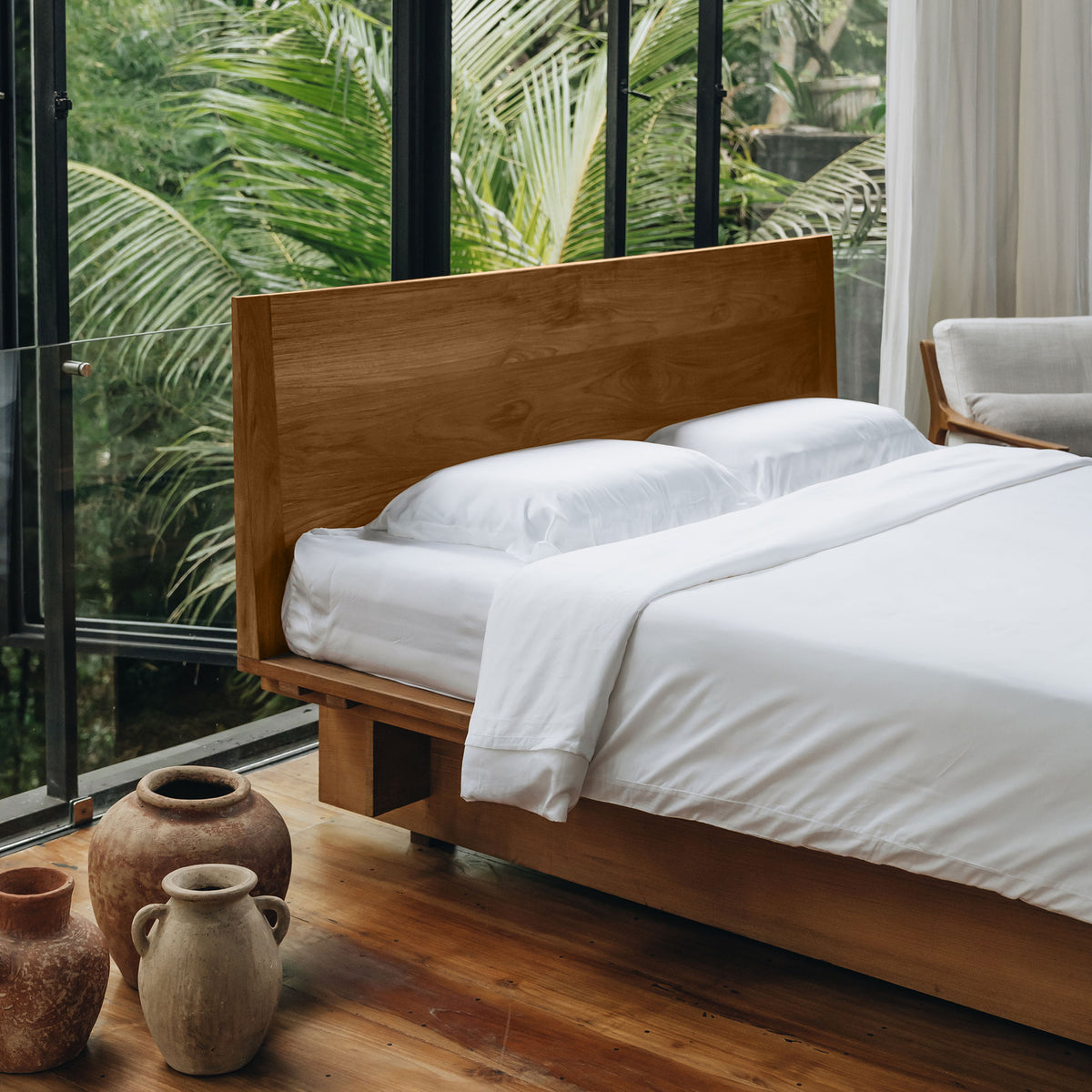 100% Quality Bamboo Lyocell Fitted Sheet Set | Heveya® Bali