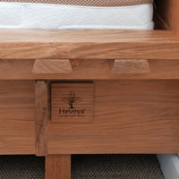 Heveya® Teak Bed Frame With Side Tables